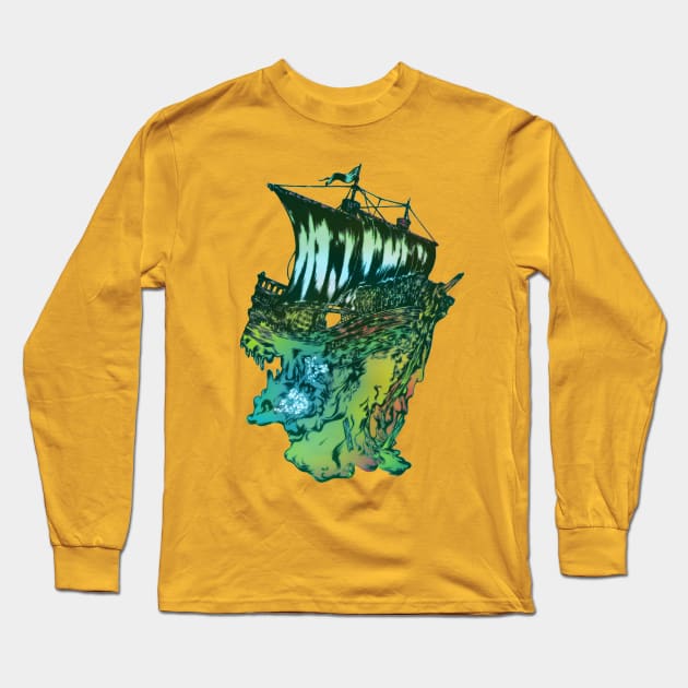Diamond boat Long Sleeve T-Shirt by ImmortalPink